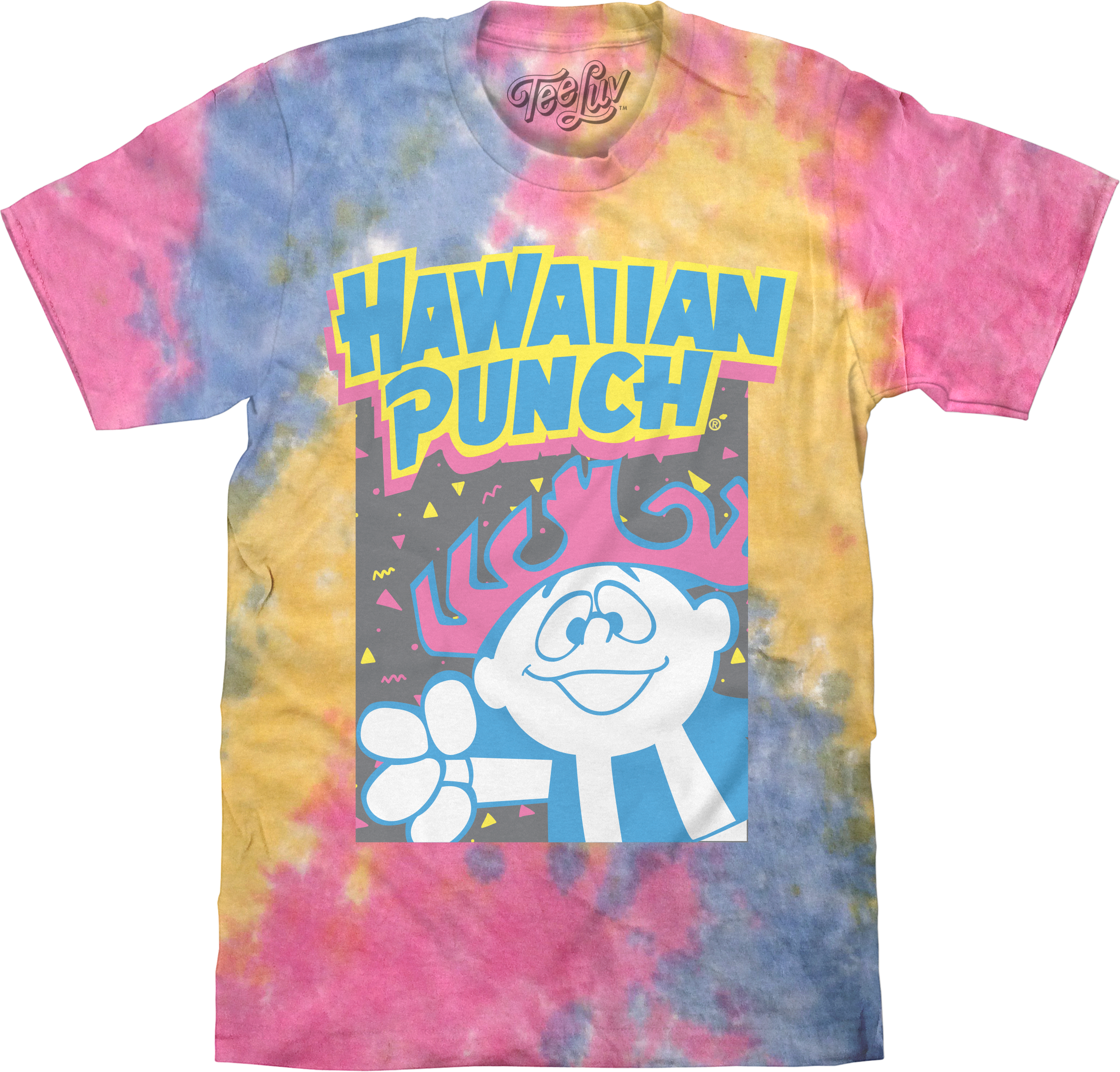 Retro Hawaiian Punch Tie Dye T-Shirt - Sherbert Tie Dye