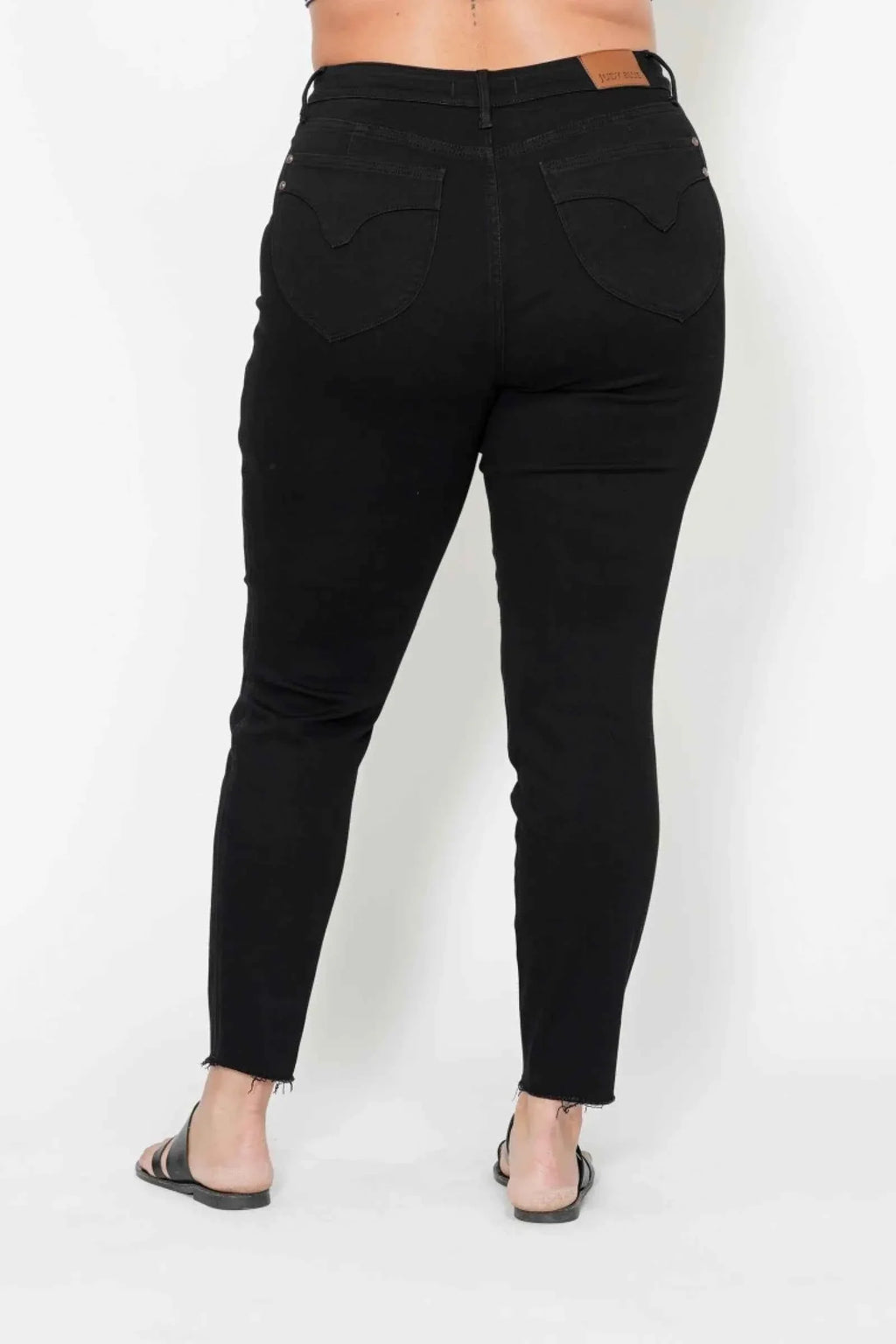 Judy Blue Full Size High Waisted Tummy Control Shield Pockets Skinny Women's Jeans Plus Size
