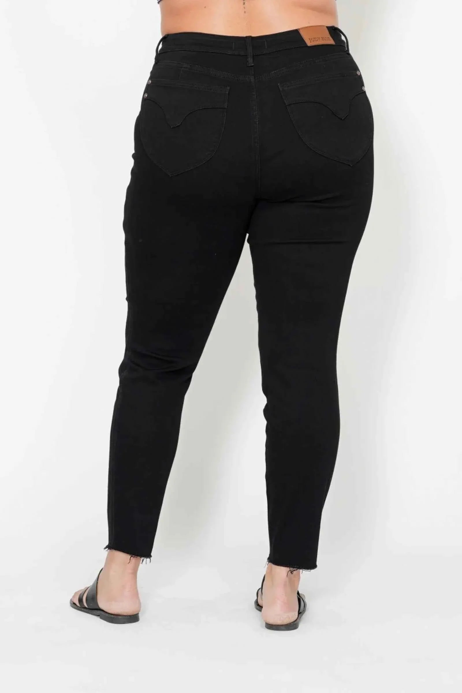 Judy Blue Full Size High Waisted Tummy Control Shield Pockets Skinny Women's Jeans Plus Size