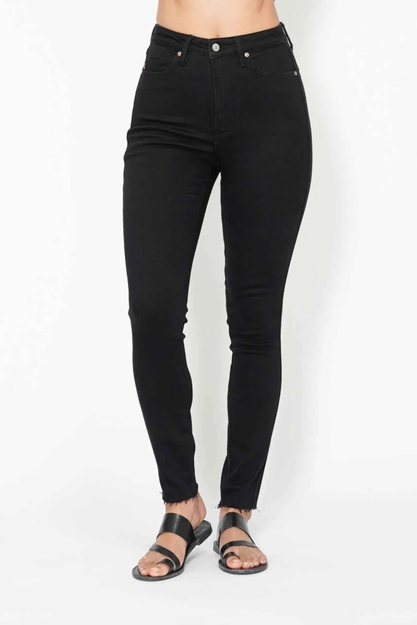 Judy Blue Full Size High Waisted Tummy Control Shield Pockets Skinny Women's Jeans Plus Size