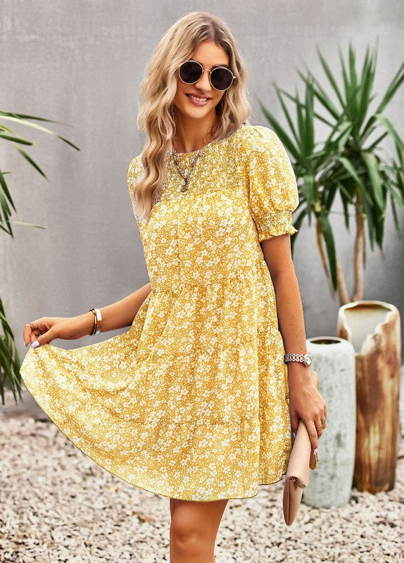 Floral smocked dress
