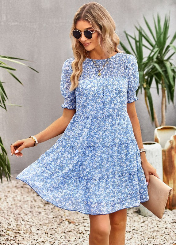 Floral smocked dress