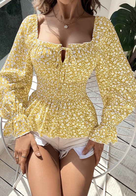 Floral Peplum Blouse