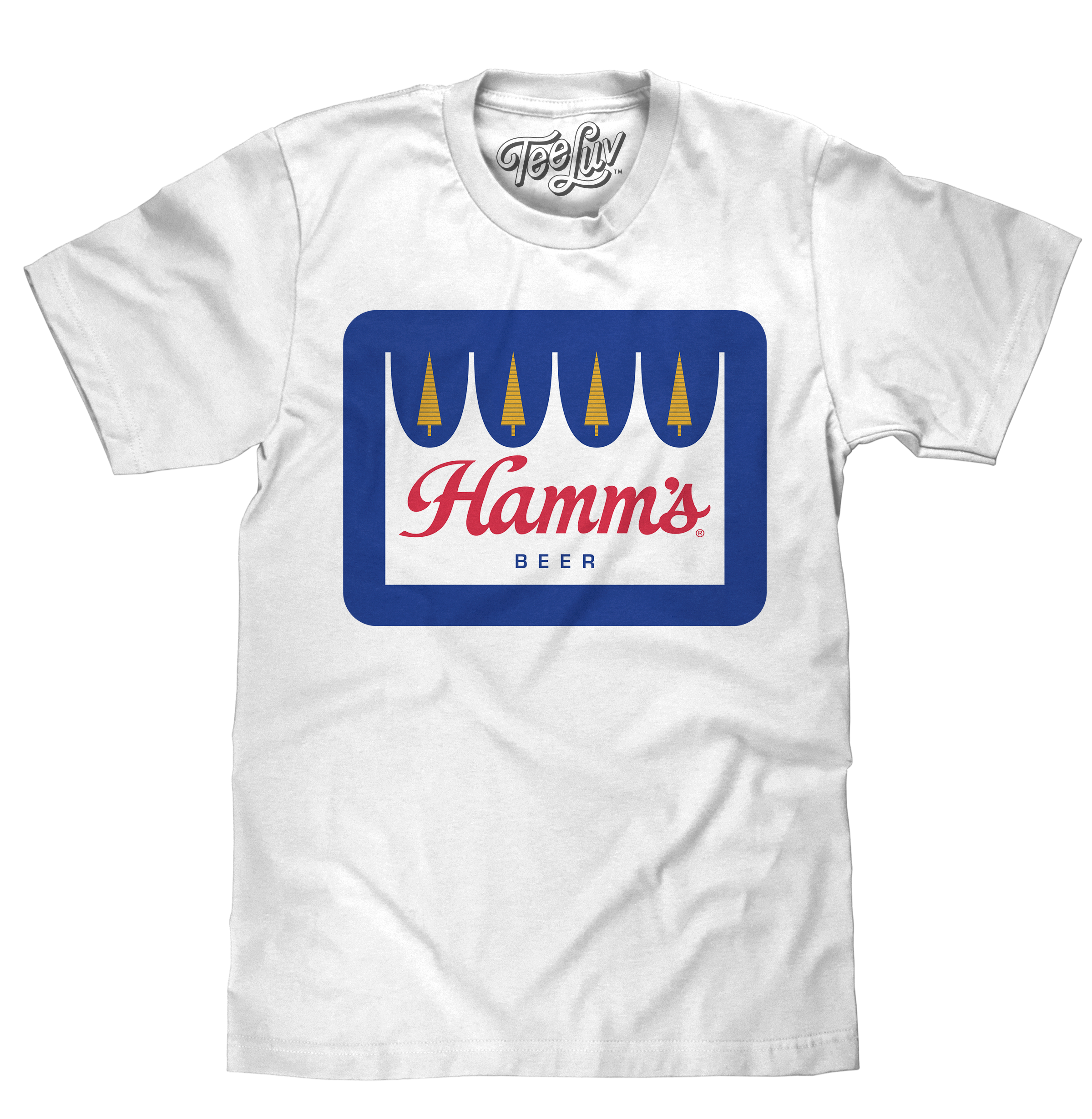 Hamm's Crown Color Logo T-Shirt - White