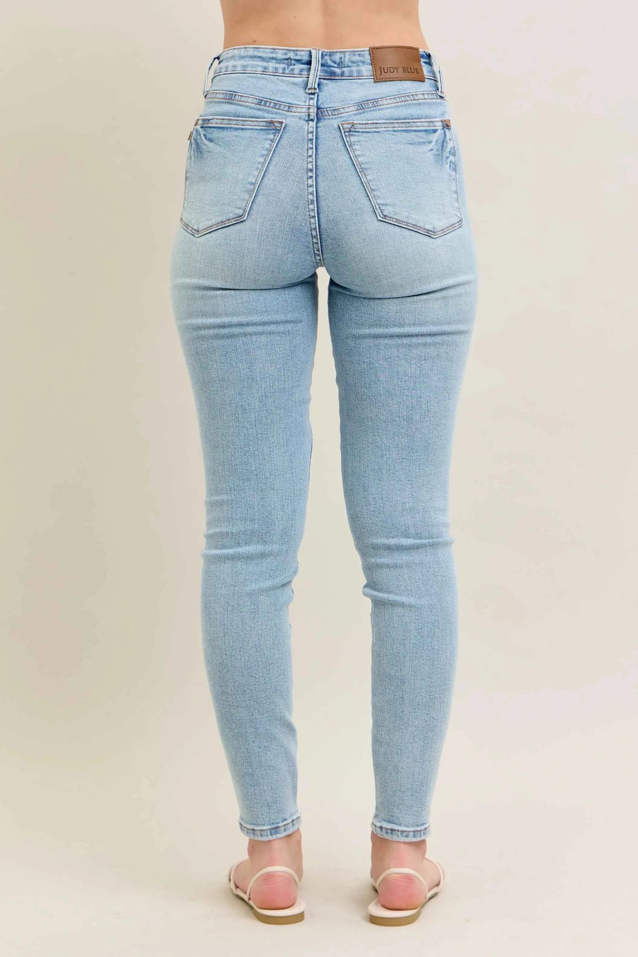 Judy Blue Full Size Mr Tummy Control Vintage Wash Skinny Women's Jeans Plus Size