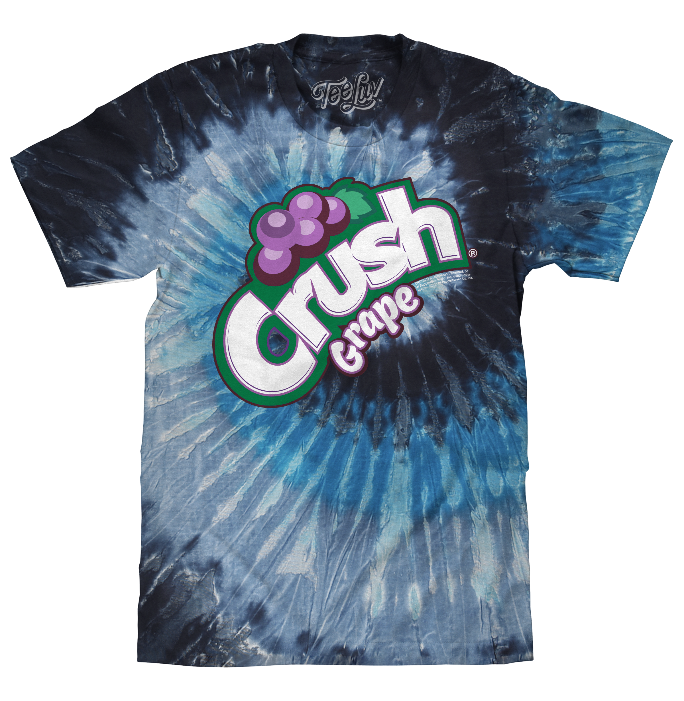 Grape Crush Soda Logo Tie Dye T-Shirt - Evening Sky Tie Dye