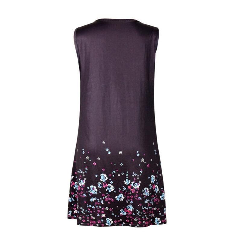 Coastal Cowgirl Boho Dress – Sleeveless Summer Dress with Floral Detail