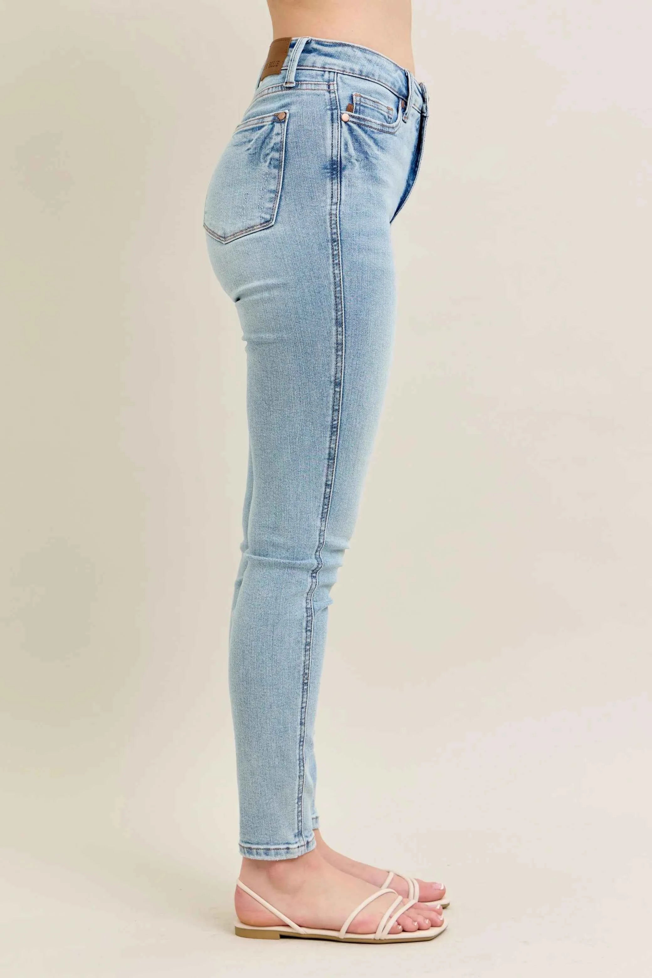 Judy Blue Full Size Mr Tummy Control Vintage Wash Skinny Women's Jeans Plus Size