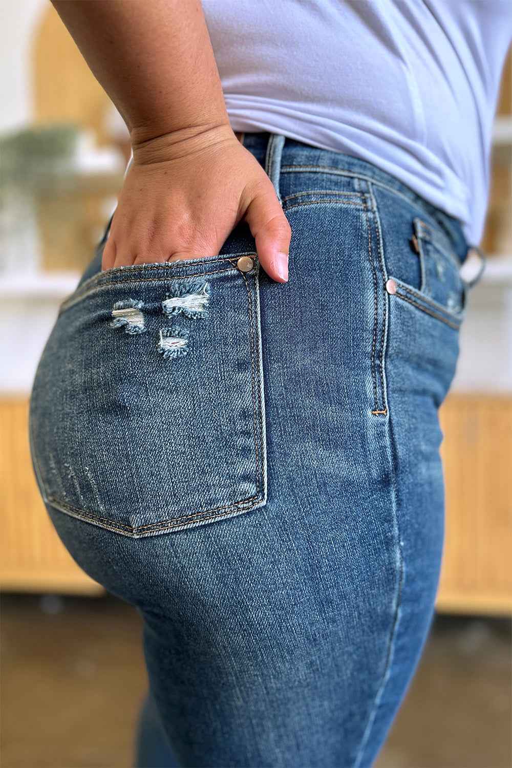 Judy Blue High Waist Jeans - Tummy Control Full Size Slim Fit Women's Jeans