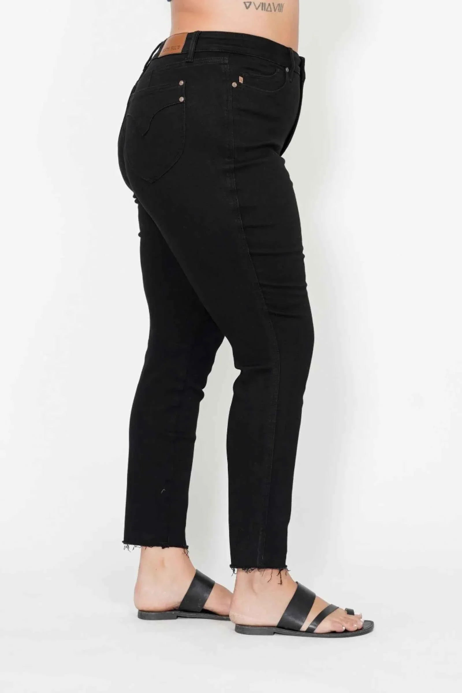 Judy Blue Full Size High Waisted Tummy Control Shield Pockets Skinny Women's Jeans Plus Size