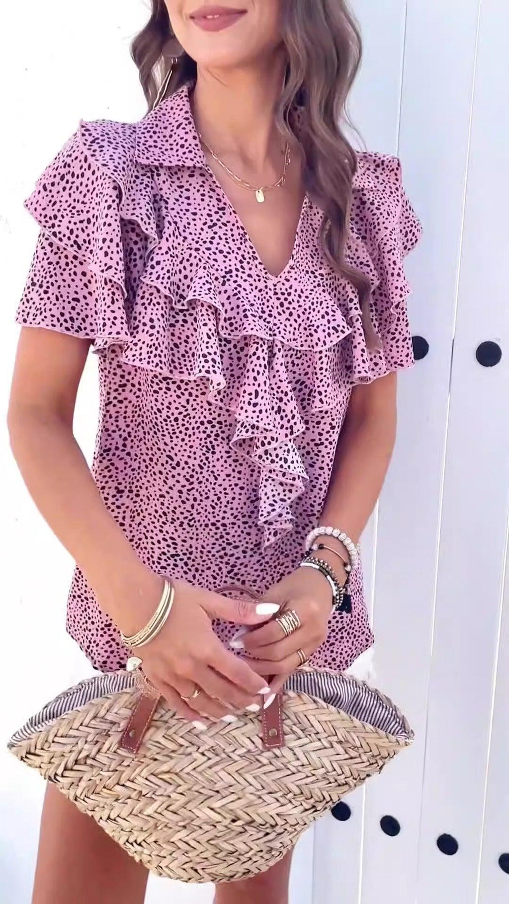 Elegant Ruffled Puffy Shoulder Top | Stylish Cowgirl Fashion for Every Occasion