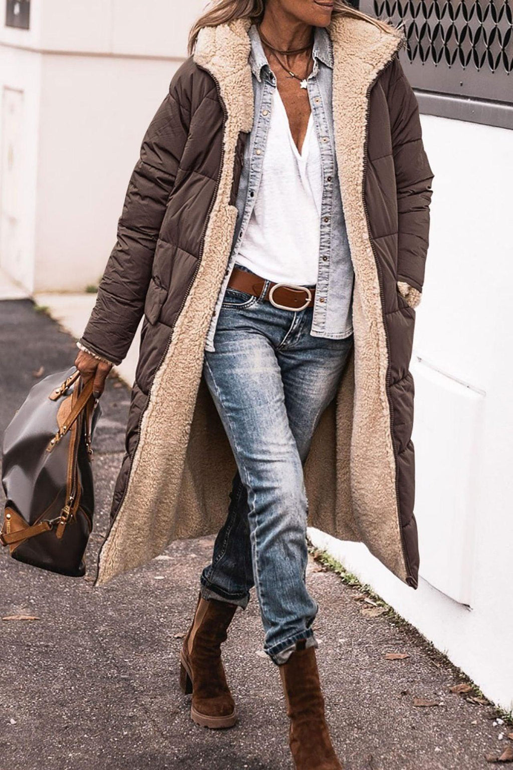 Rancher Fleece-Lined Hooded Jacket – Cozy, Stylish Cowgirl Outerwear for Every Occasion