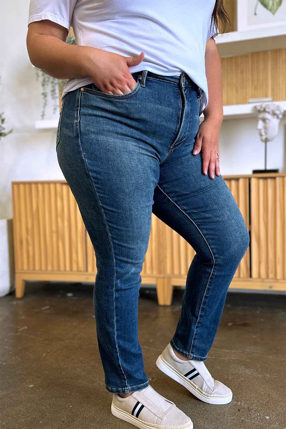 Judy Blue High Waist Jeans - Tummy Control Full Size Slim Fit Women's Jeans
