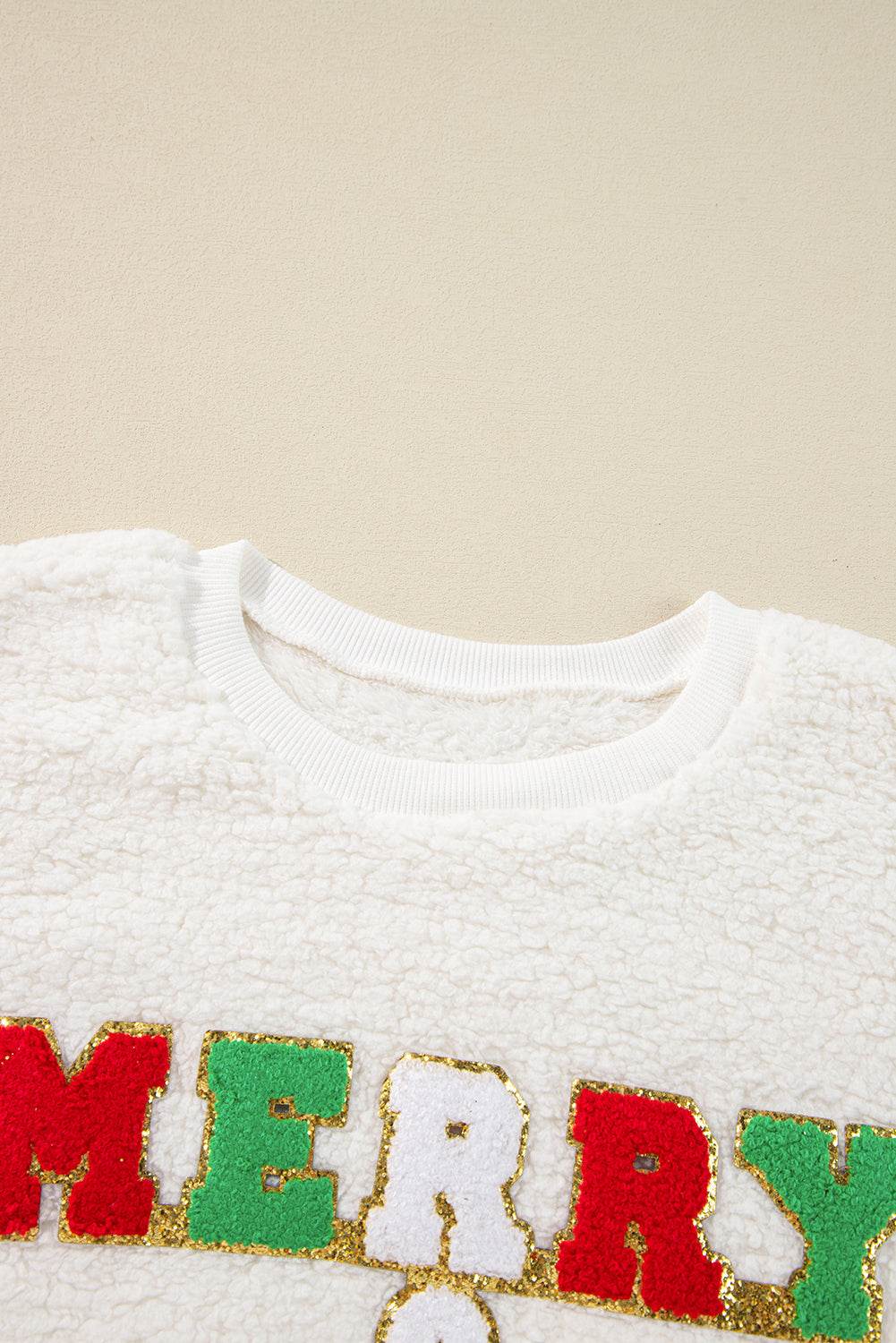 WC Christmas MERRY & Bright Chenille Sherpa Sweatshirt