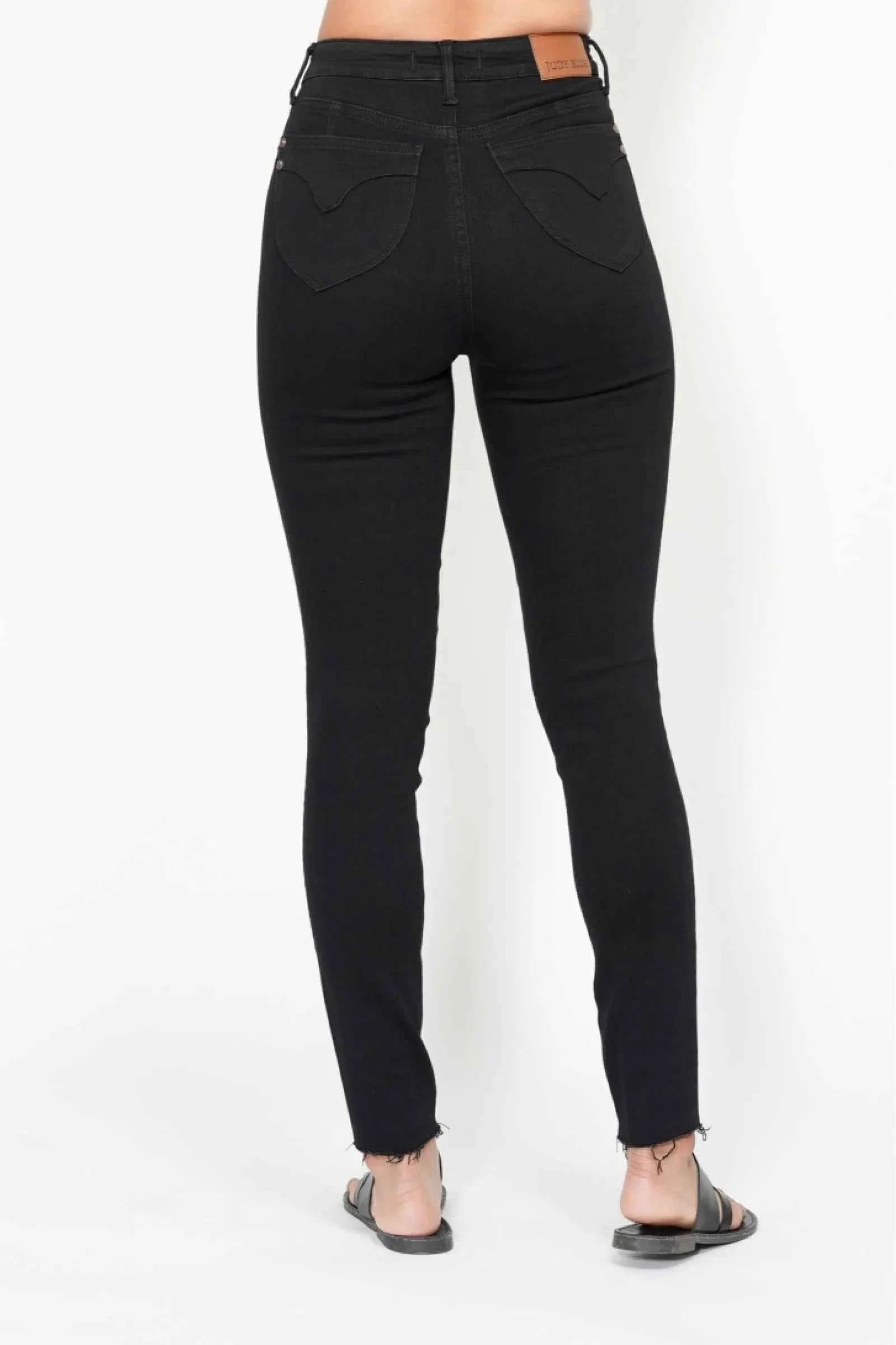 Judy Blue Full Size High Waisted Tummy Control Shield Pockets Skinny Women's Jeans Plus Size