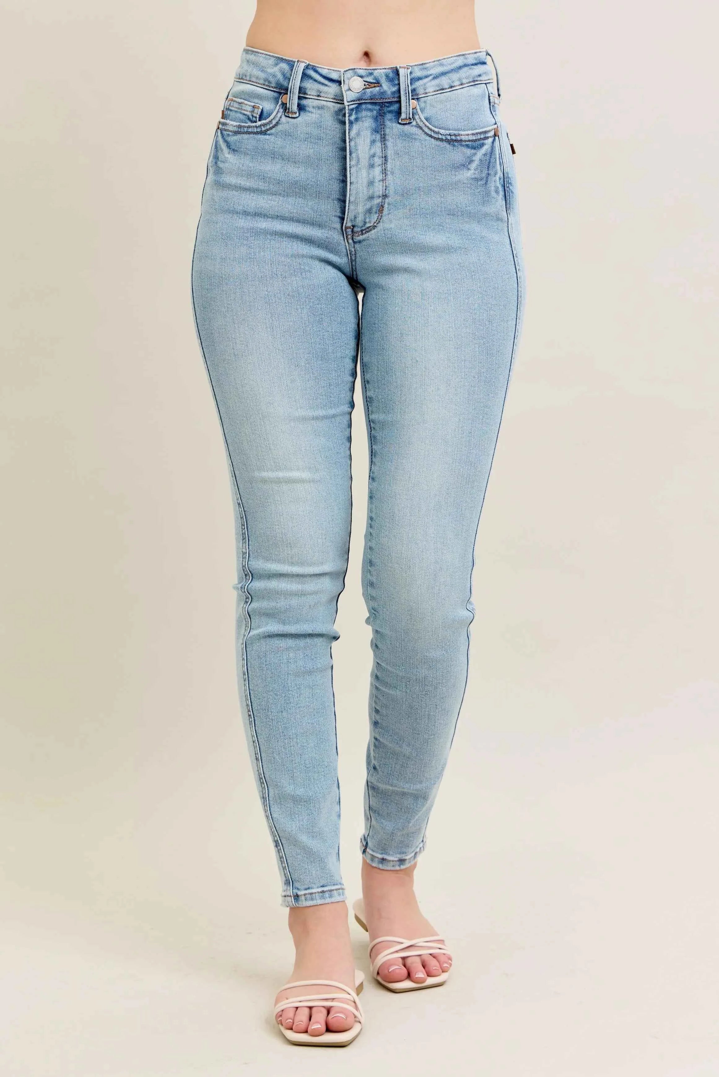 Judy Blue Full Size Mr Tummy Control Vintage Wash Skinny Women's Jeans Plus Size