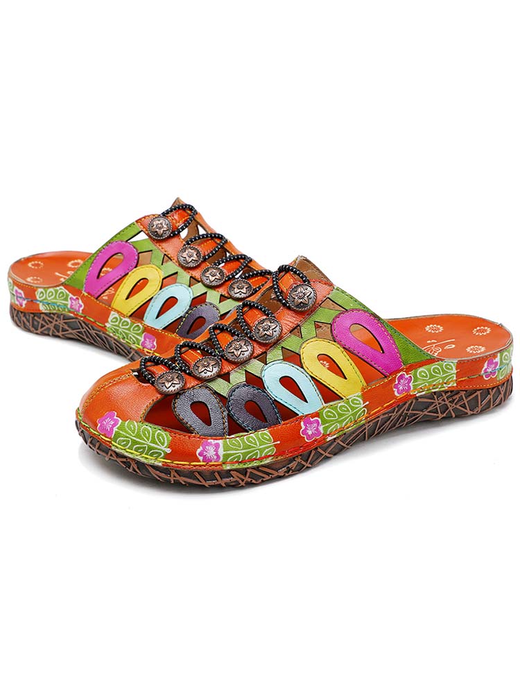 Vintage Handmade Colorful Sandals