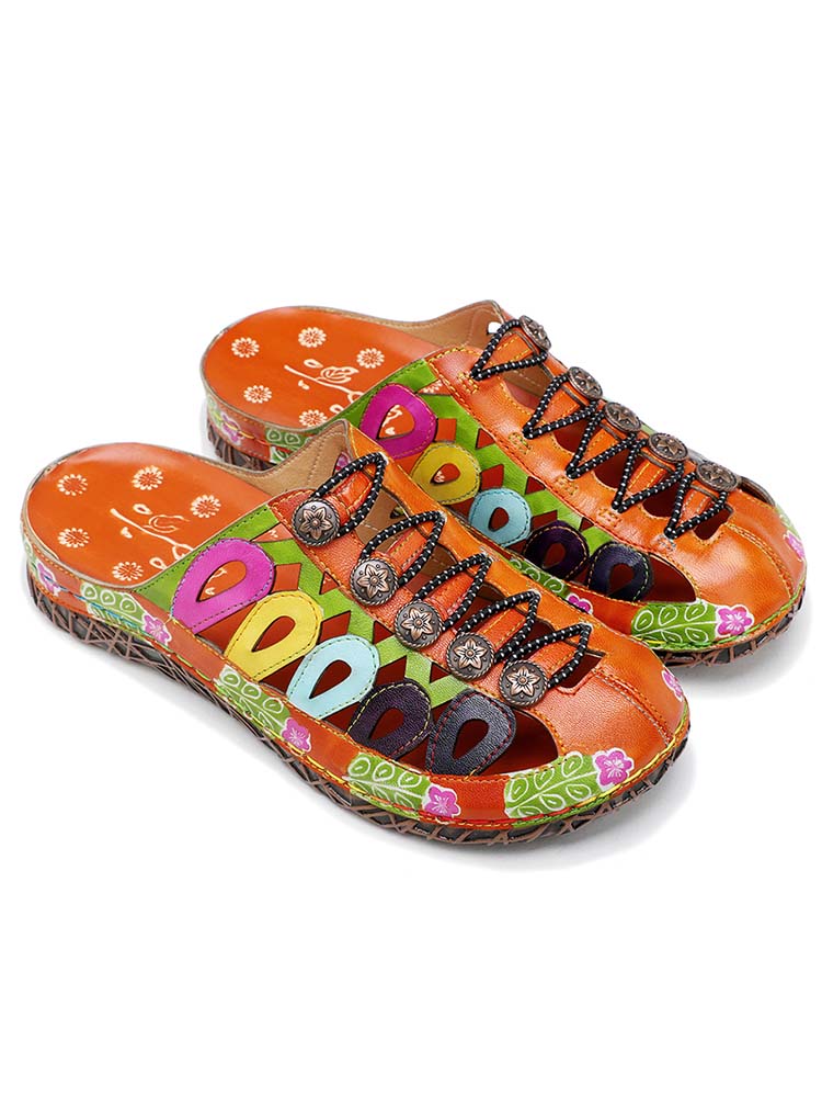 Vintage Handmade Colorful Sandals
