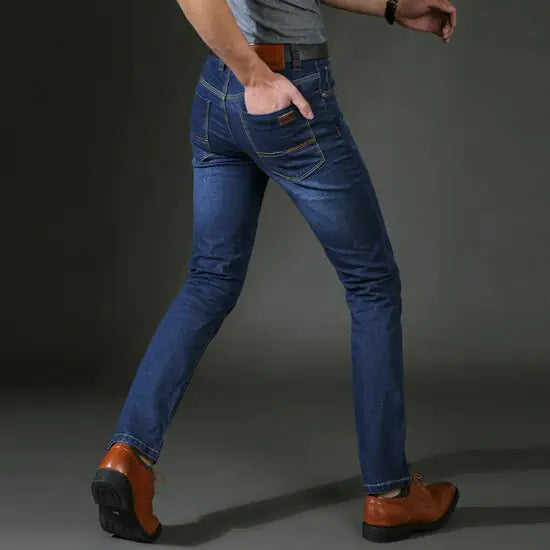 Mid-Rise Stretch Jeans for Men