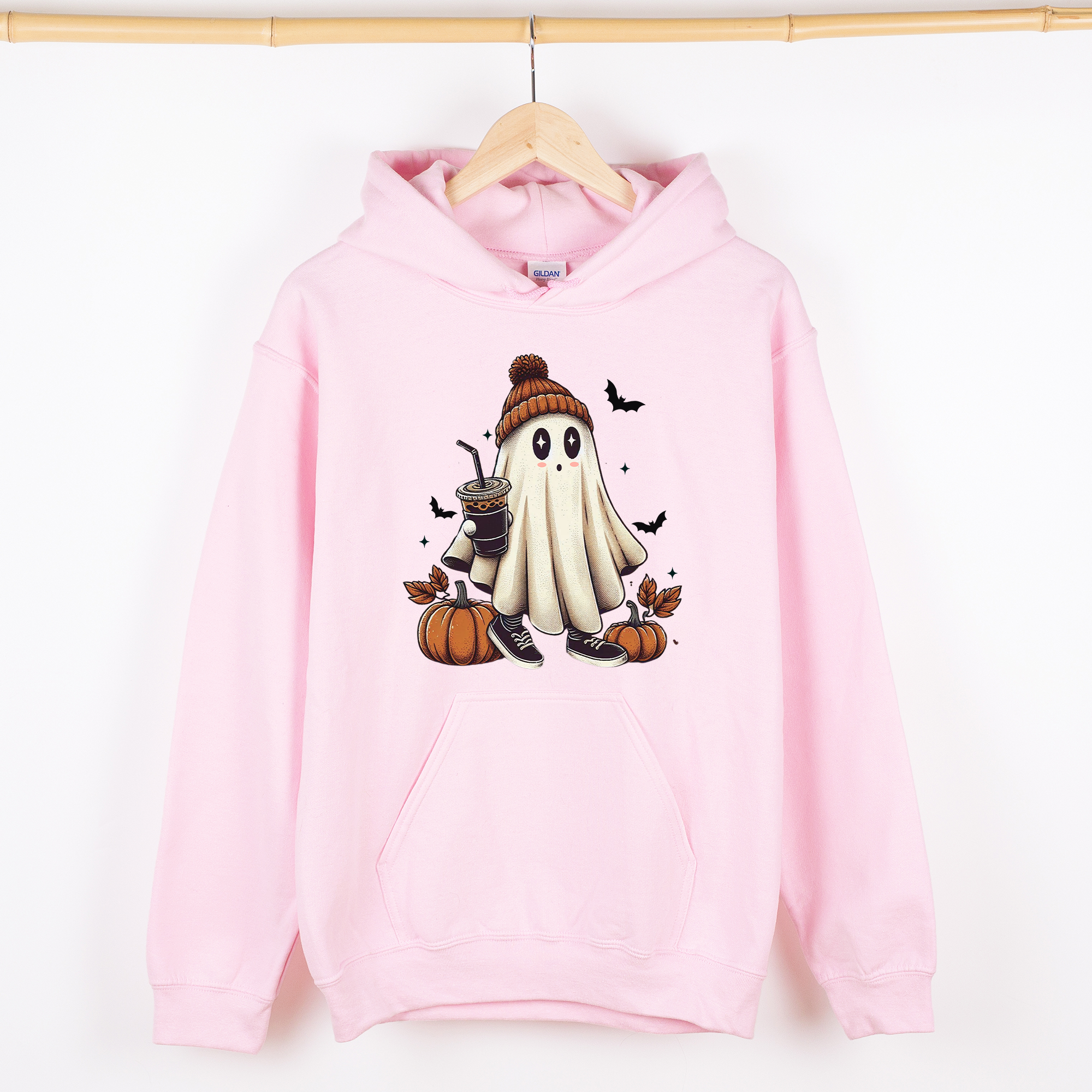 Coffee Lover, Ghost, Vintage, Western, Witch, Aesthetic, Meme, Halloween, Costume, Graphic Hoodie, Hooded Sweatshirt