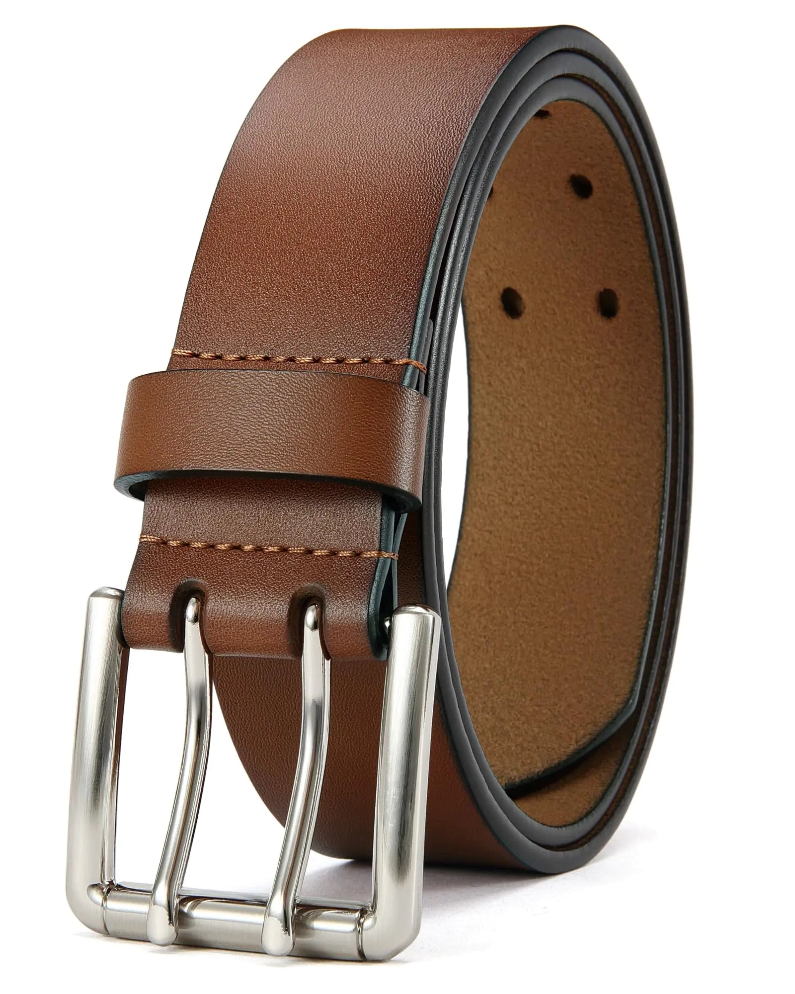 CHAOREN Full Grain Leather Belts for Men - Tan Belt for Jeans - Timeless Elegance for Casual Dress