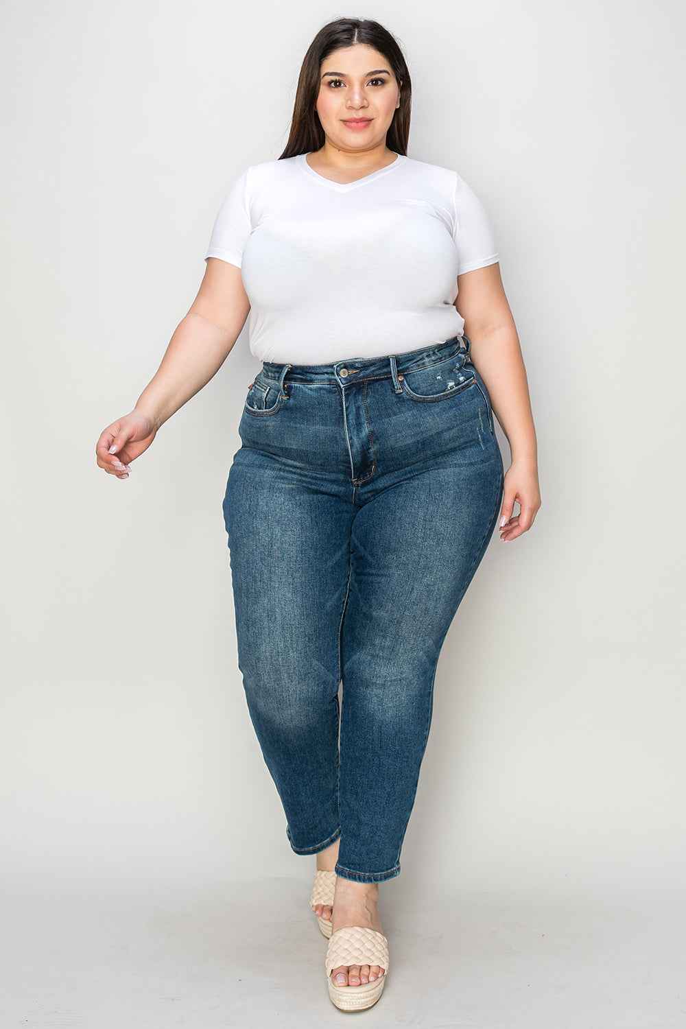 Judy Blue High Waist Jeans - Tummy Control Full Size Slim Fit Women's Jeans