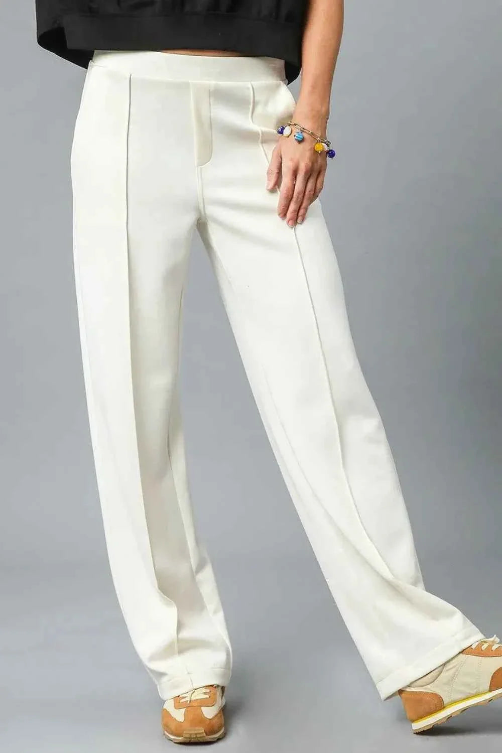 Umgee High Waisted Wide Leg Pants for Women - Stylish and Comfortable